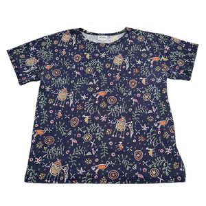 Oak Brook Sport Shirt Womens XL Blue Short Sleeve Round Neck Graphic Tee